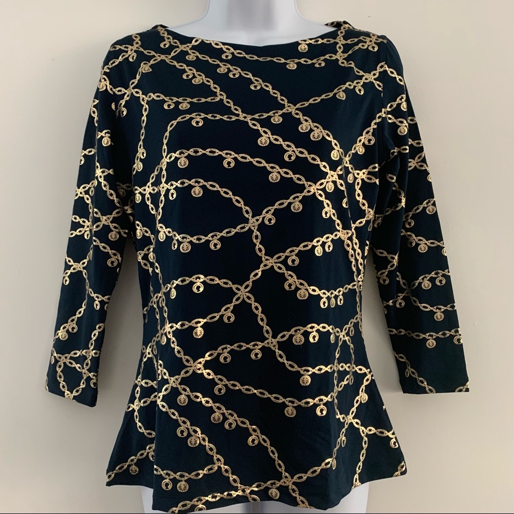 DGH 3/4 Sleeve Boatneck Top